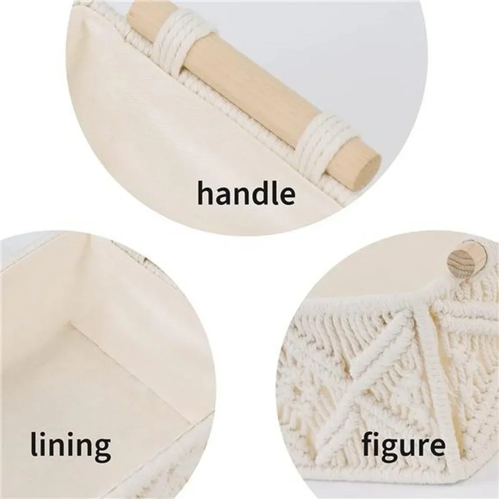 Storage Basket for Toilet Paper, Small Decorative Shelf Basket, Set of 2, Beige